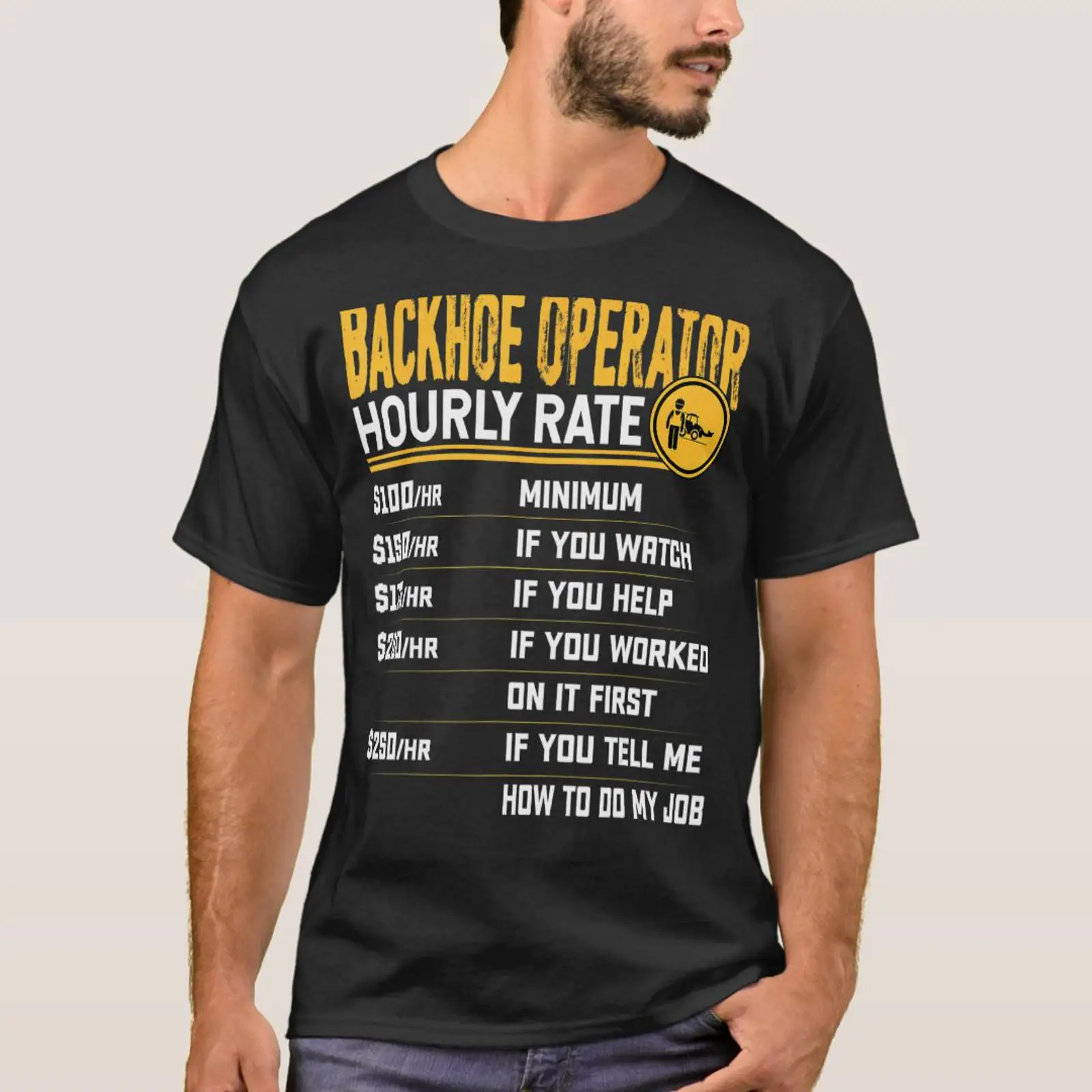 Heavy Equipment Operations - Футболка для оператора экскаватора с указанием